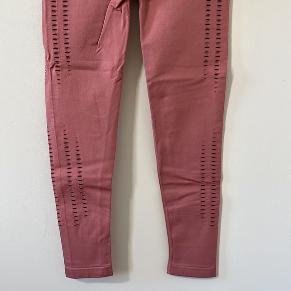 Jed North Pink High Rise Eyelet Full Length Seamless Leggings Size M/L - Picture 7 of 9